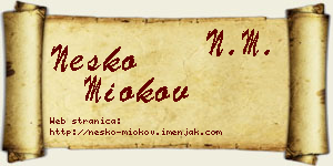 Neško Miokov vizit kartica
